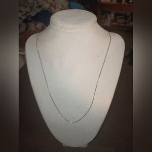 Solid Sterling Silver Box Chain Necklace 20" inches(BBI)925-Indo 1.95 Grams